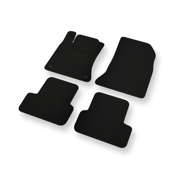 Alfombrillas de fieltro adecuadas para Mercedes-Benz CLA I C117 Coupé, Shooting Brake (2013-2019) - alfombras para coche - color negro