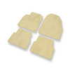 Alfombrillas de Velour adecuadas para Saab 9-3 II Cabrio, SportCombi, SportBerlina (2002-2012) - alfombras para coche - Premium color beige