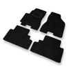 Alfombrillas de Velour adecuadas para Hyundai Tucson I SUV (2004-2010) - alfombras para coche - Premium color negro