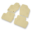 Alfombrillas de Velour adecuadas para Citroen C4 I Hatchback, Berlina (2004-2013) - alfombras para coche - Premium color beige