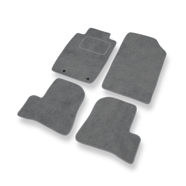 Alfombrillas de Velour adecuadas para Peugeot 206 I Hatchback, Cabrio, Berlina, SW (1998-2012) - alfombras para coche - Premium color gris