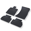 Alfombrillas de goma adecuadas para Audi Q5 II SUV, Sportback (2017-....) - alfombras para coche - negro - 4 unidades