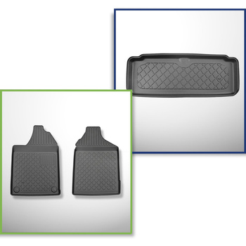 Conjunto de alfombrilla para maletero y alfombrillas para el interior del coche 