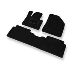 Alfombrillas de Velour adecuadas para Citroen C5 III Berlina, Tourer (2008-2017) - alfombras para coche - Premium color negro