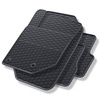 Alfombrillas de goma adecuadas para Peugeot 208 II Hatchback (2019-....) - alfombras para coche - negro - 4 unidades