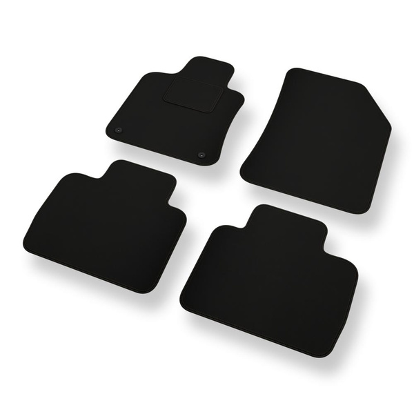 Alfombrillas de fieltro adecuadas para Peugeot 508 II Berlina, SW (2018-....) - alfombras para coche - color negro