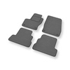 Alfombrillas de Velour adecuadas para Ford Kuga II SUV (2013-2019) - alfombras para coche - Premium color gris