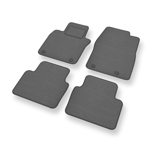 Alfombrillas de Velour adecuadas para Mazda 3 IV Hatchback, Berlina (2019-....) - alfombras para coche - Premium color gris