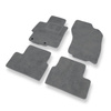 Alfombrillas de Velour adecuadas para Mitsubishi Lancer VIII Berlina, Sportback (2007-2016) - alfombras para coche - Premium color gris
