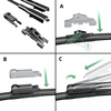 Escobillas limpiaparabrisas para la luna delantera para Fiat Punto Evo Hatchback (10.2009-12.2012) - escobillas plana