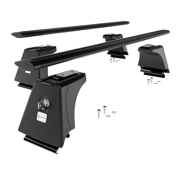 Portaequipajes de techo adecuadas para Volvo XC60 SUV (2008-2017) - baca negra para coche - barras para techo de coche - railing integrado - aluminio