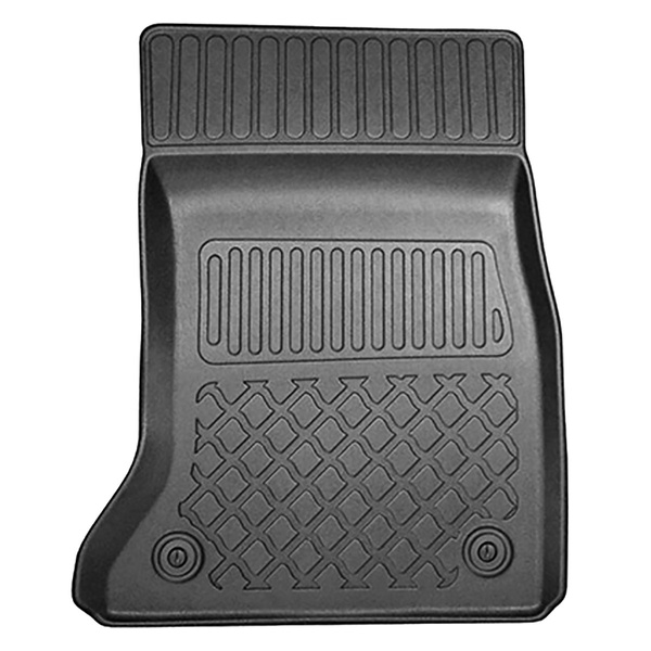 Alfombrillas de TPE adecuadas para BMW 5 F10 Berlina (03.2010-2013) - X-drive; espacio de guías de los asientos delanteros (parte trasera) 415 mm - alfombras para coche