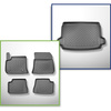 Conjunto de alfombrilla para maletero y alfombrillas para el interior del coche TPE para: Fiat 600e Hatchback (09.2023-....) - maletero superior; suelo móvil en la posición superior