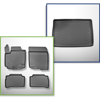 Conjunto de alfombrilla para maletero y alfombrillas para el interior del coche 