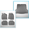 Conjunto de alfombrilla para maletero y alfombrillas para el interior del coche TPE para: Dacia Logan III Berlina (01.2021-....) - también versión LPG (TC e 100 LPG)