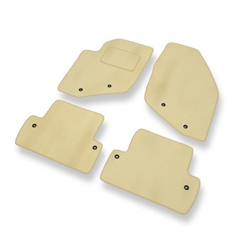 Alfombrillas de Velour adecuadas para Volvo S60 I (2000-2009) - alfombras para coche - Premium color beige