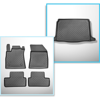 Conjunto de alfombrilla para maletero y alfombrillas para el interior del coche 