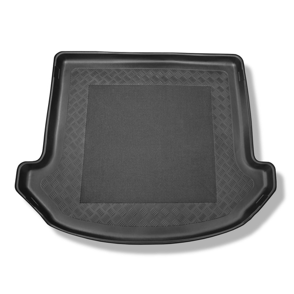 Alfombra para maletero adecuada para Hyundai Santa Fe III DM SUV (09.2012-07.2018) - Protector maletero - Alfombrilla maletero antideslizante - 7 plazas; 3a fila abatible