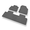 Alfombrillas de Velour adecuadas para Renault Scenic IV Monovolumen (2016-2022) - alfombras para coche - Premium color gris