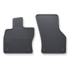 Alfombrillas de goma adecuadas para Skoda Octavia III Familiar, Liftback (2013-2020) - alfombras para coche - negro - 2 unidades
