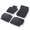Alfombrillas de goma adecuadas para Ford Mondeo V Hatchback, Familiar, Berlina (2014-2021) - alfombras para coche - negro - 4 unidades
