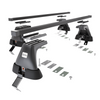 Portaequipajes de techo adecuadas para Opel Insignia Grand Sport (2017-2022) - baca negra para coche - barras para techo de coche - sin puntos de montaje - acero