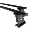 Portaequipajes de techo adecuadas para Fiat Panda II Hatchback (2003-2011) - baca negra para coche - barras para techo de coche - puntos de montaje - aluminio