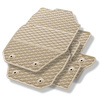 Alfombrillas de goma adecuadas para Volvo V60 I Familiar (2010-2018) - alfombras para coche - beige - 4 unidades