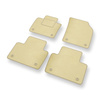 Alfombrillas de Velour adecuadas para Volvo XC90 II SUV (2015-....) - alfombras para coche - Premium color beige