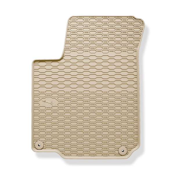Alfombrillas de goma adecuadas para Seat Leon I Hatchback (1999-2005) - alfombras para coche - beige - 4 unidades