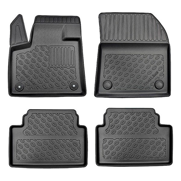 Conjunto de alfombrilla para maletero y alfombrillas para el interior del coche TPE PREMIUM para: Citroen C5 Aircross SUV (02.2019-....) - parte superior del maletero (entrada de carga plana); base móvil en la posición más alta; no adecuado para versión P