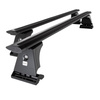 Portaequipajes de techo adecuadas para Renault Kangoo II Furgoneta (2008-2021) - baca negra para coche - barras para techo de coche - puntos de montaje - aluminio