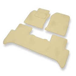 Alfombrillas de Velour adecuadas para Toyota Land Cruiser J120 SUV (2002-2009) - alfombras para coche - Premium color beige