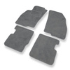 Alfombrillas de Velour adecuadas para Fiat Punto IV Hatchback (2012-2018) - alfombras para coche - Premium color gris