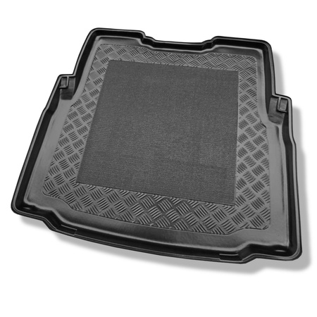 Alfombra para maletero adecuada para BMW 3 E46 Berlina (1998-02.2005) - Protector maletero - Alfombrilla maletero antideslizante - sin compartimento izquierdo y con compartimento detrás de los asientos traseros
