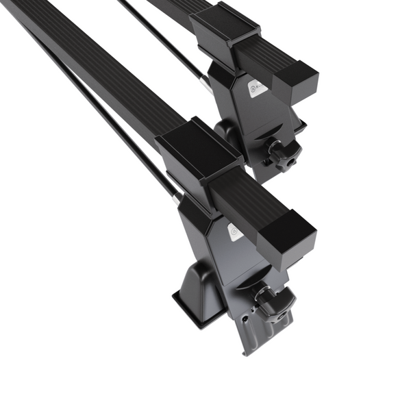 Portaequipajes de techo adecuadas para Fiat Seicento Hatchback (1998-2005) - baca negra para coche - barras para techo de coche - sin puntos de montaje - acero