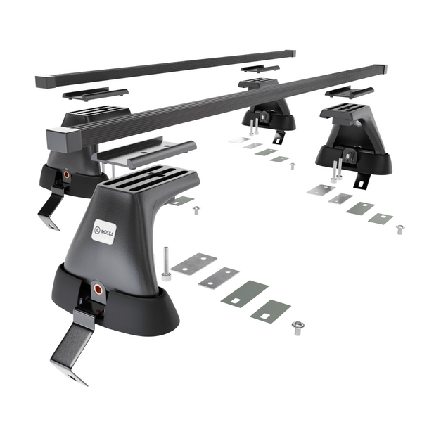 Portaequipajes de techo adecuadas para Opel Astra K mk V Sports Tourer (2016-2022) - baca negra para coche - barras para techo de coche - sin puntos de montaje - acero