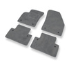 Alfombrillas de Velour adecuadas para Volvo S40 II Berlina (2004-2012) - alfombras para coche - Premium color gris