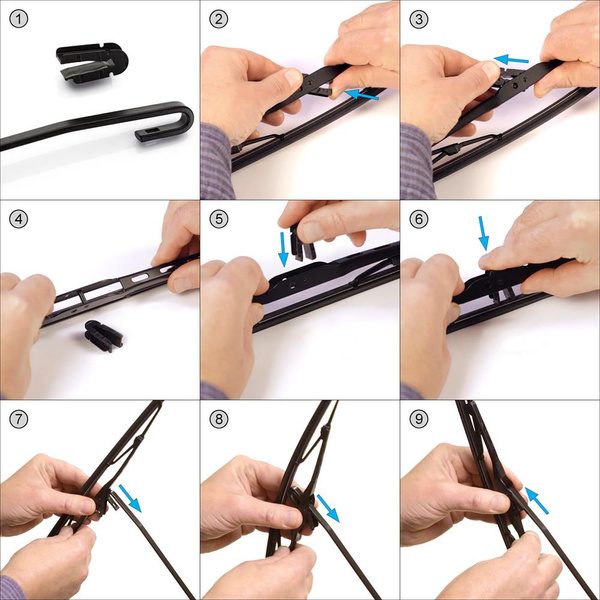 Escobillas limpiaparabrisas para la luna delantera para Hyundai Elantra II, III, IV Coupé, Familiar, Liftback, Berlina, Touring (05.1995-2010) - escobillas estándar