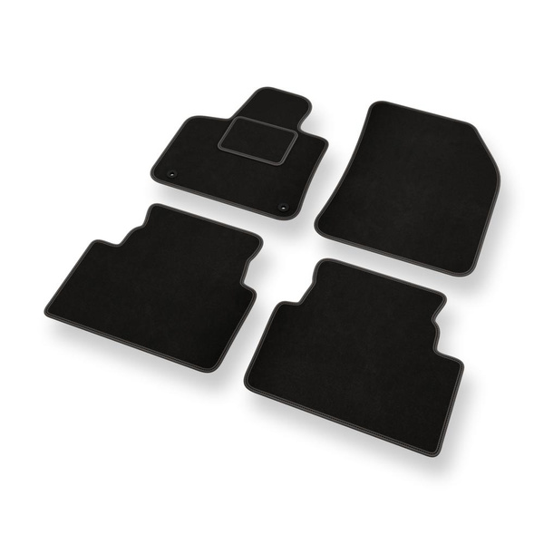 Alfombrillas de Velour adecuadas para Citroen C5 Aircross SUV (2017-....) - alfombras para coche - Premium color negro