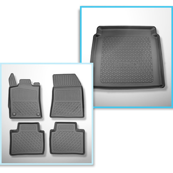 Conjunto de alfombrilla para maletero y alfombrillas para el interior del coche 