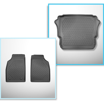 Conjunto de alfombrilla para maletero y alfombrillas para el interior del coche 
