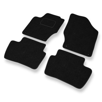 Alfombrillas de fieltro adecuadas para Citroen C4 II (2010-2018) - alfombras para coche - color negro