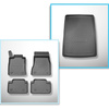Conjunto de alfombrilla para maletero y alfombrillas para el interior del coche TPE para: BMW 5 G60, G90 Berlina (10.2023-....) - no para la versión eléctrica