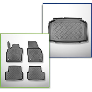 Conjunto de alfombrilla para maletero y alfombrillas para el interior del coche 