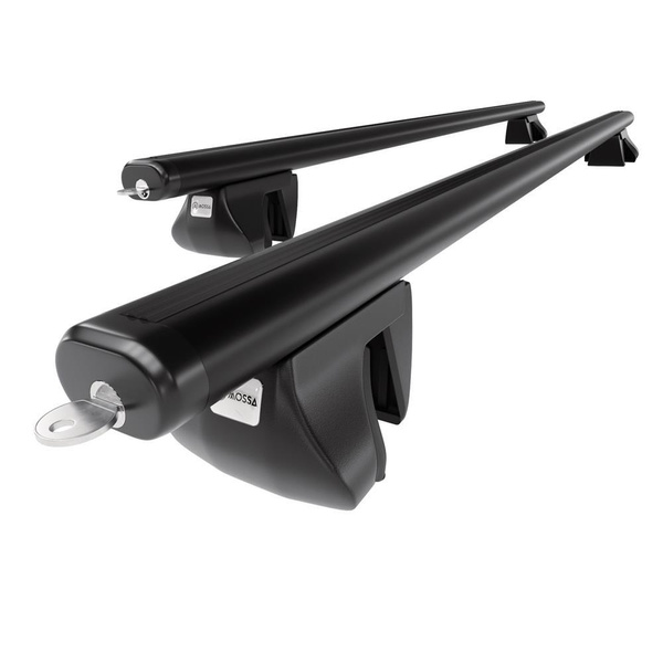 Portaequipajes de techo adecuadas para Renault Kangoo Furgoneta (2003-2020) - baca negra para coche - barras para techo de coche - railing - aluminio
