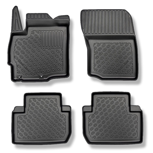 Alfombrillas de TPE adecuadas para Mitsubishi Outlander III SUV (09.2012-10.2021) - no adecuado para versión híbrida; sin la tercera fila - alfombras para coche