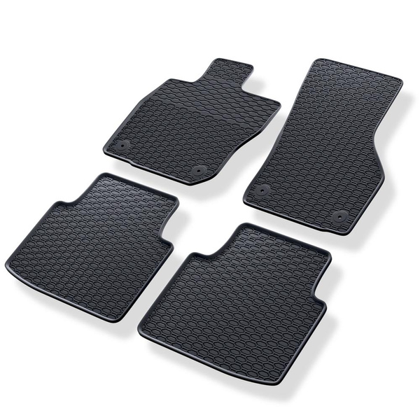 Alfombrillas de goma adecuadas para Skoda Superb IV Familiar (2023-....) - alfombras para coche - negro - 4 unidades