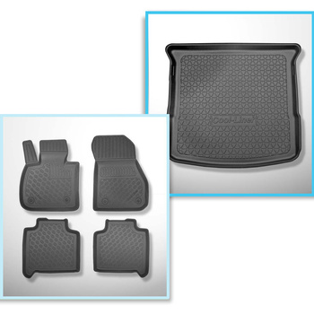 Conjunto de alfombrilla para maletero y alfombrillas para el interior del coche TPE PREMIUM para: BMW 2 F46 Gran Tourer (03.2015-....) - 5/7 plazas; 3a fila de asientos abatible