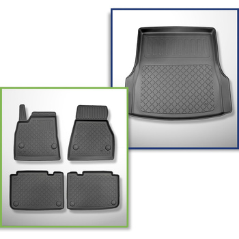 Conjunto de alfombrilla para maletero y alfombrillas para el interior del coche 